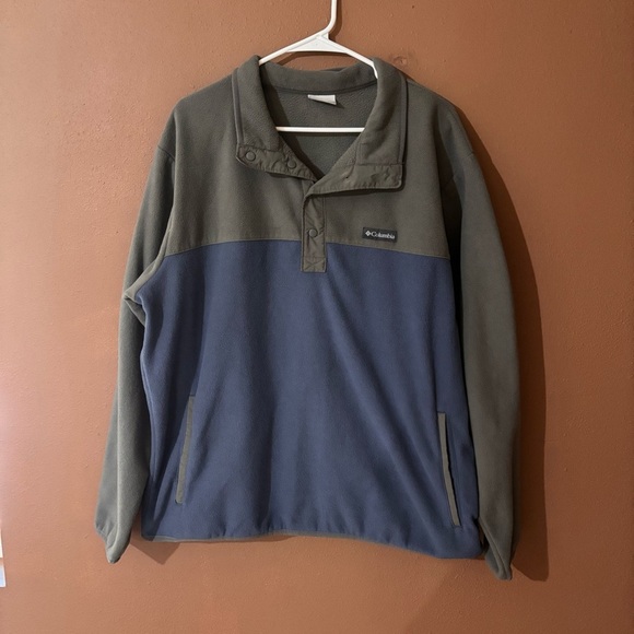 Columbia Other - Columbia Mens Steens Mountain Snap Fleece Pullover XL Blue Green XM0671